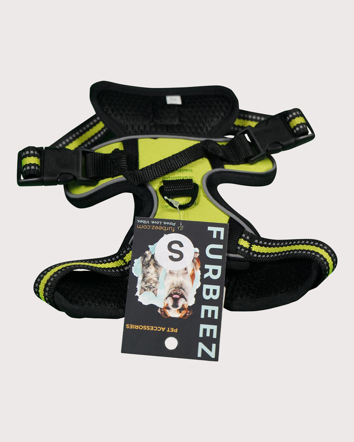Furbeez Pet Accessories : Dog Harness Green/Small