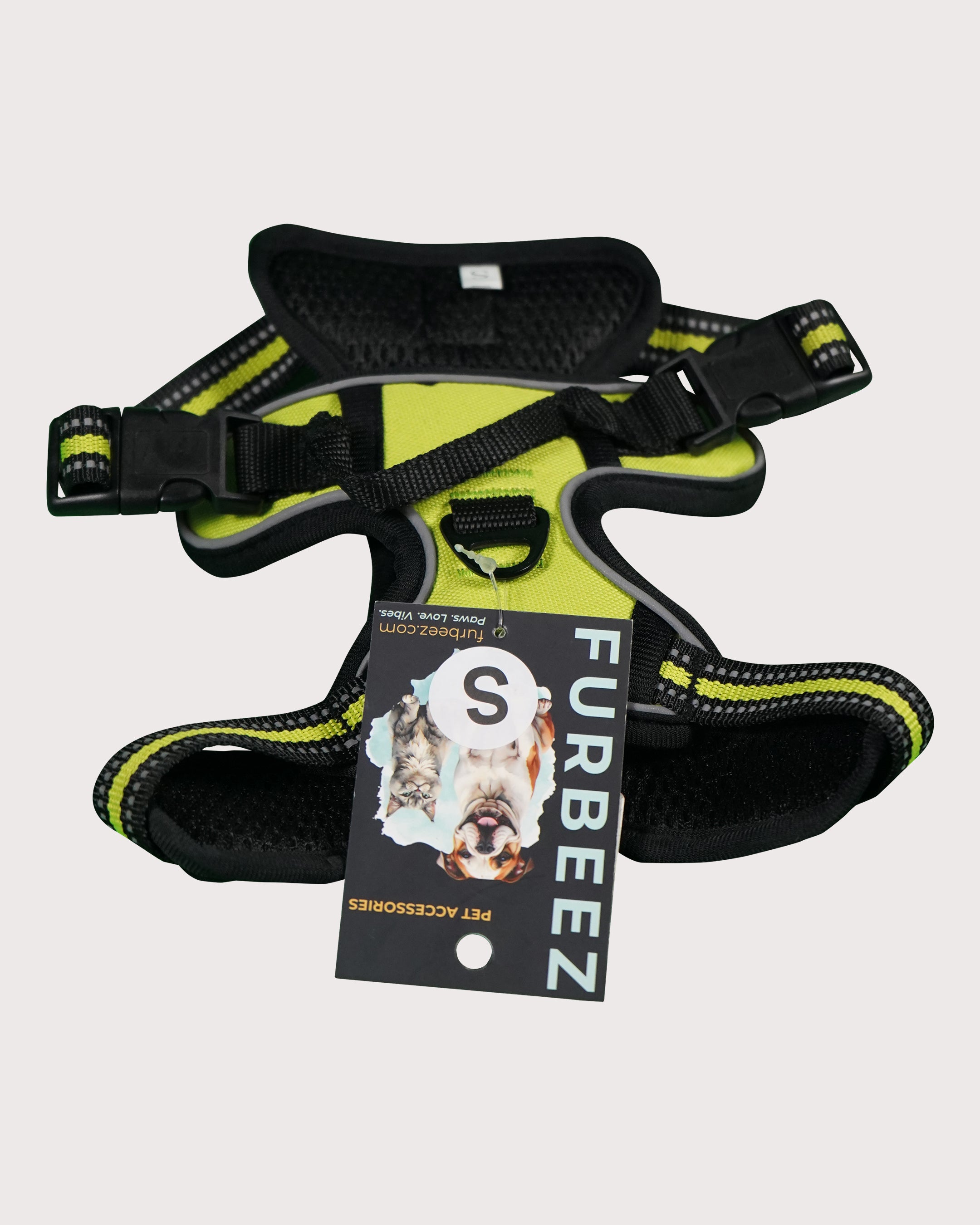 Furbeez Pet Accessories : Dog Harness Green/Small