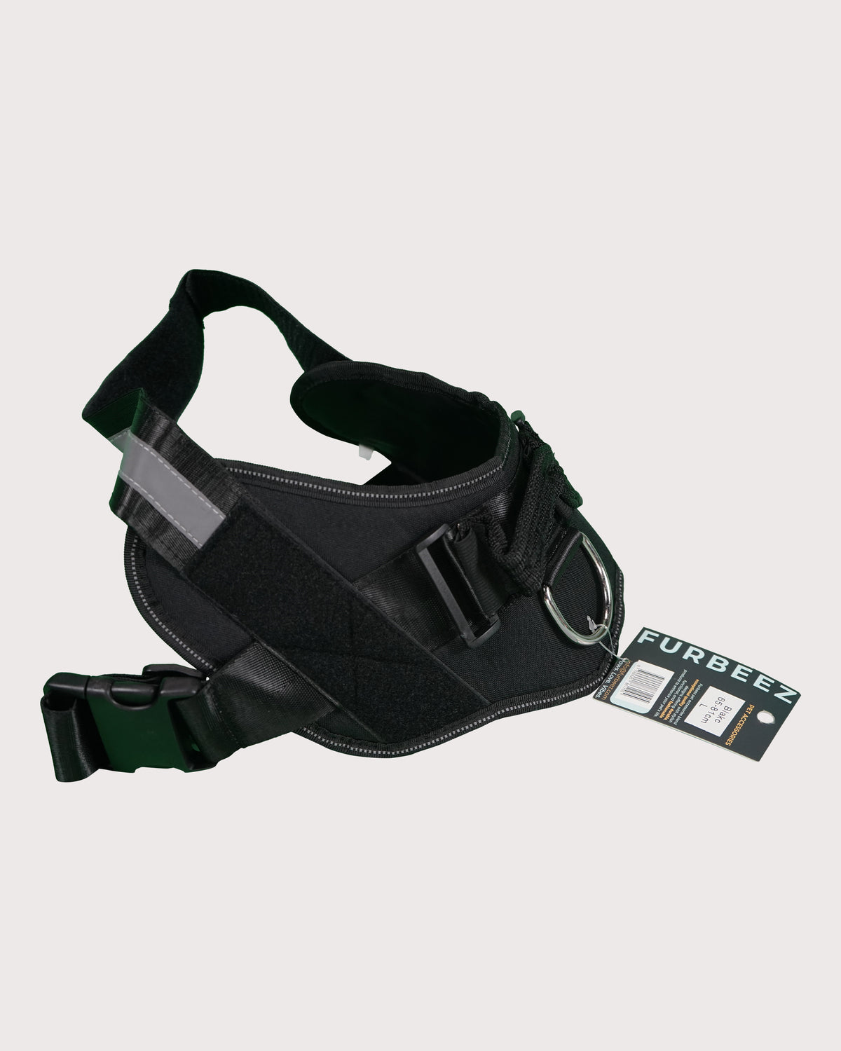 Furbeez Pet Accessories : Dog Harness Black/Large