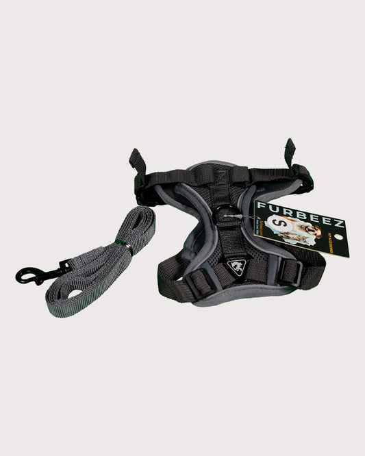 Furbeez Pet Accessories : Dog Harness Gray/Small