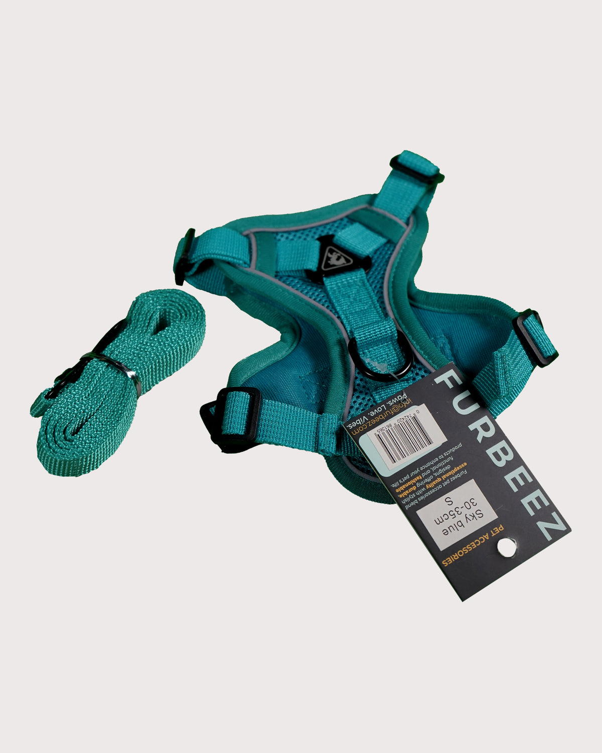 Furbeez Pet Accessories : Dog Harness Sky Blue/Small
