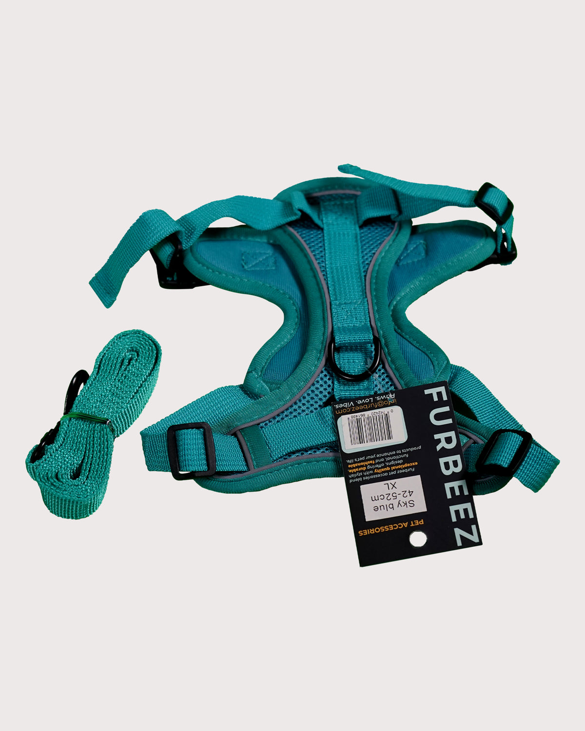Furbeez Pet Accessories : Dog Harness Sky Blue/XL