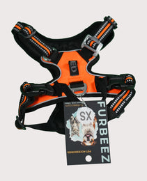Furbeez Pet Accessories : Dog Harness Orange/Xs