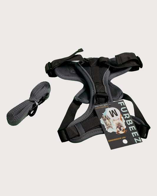 Furbeez Pet Accessories : Dog Harness Gray/Medium