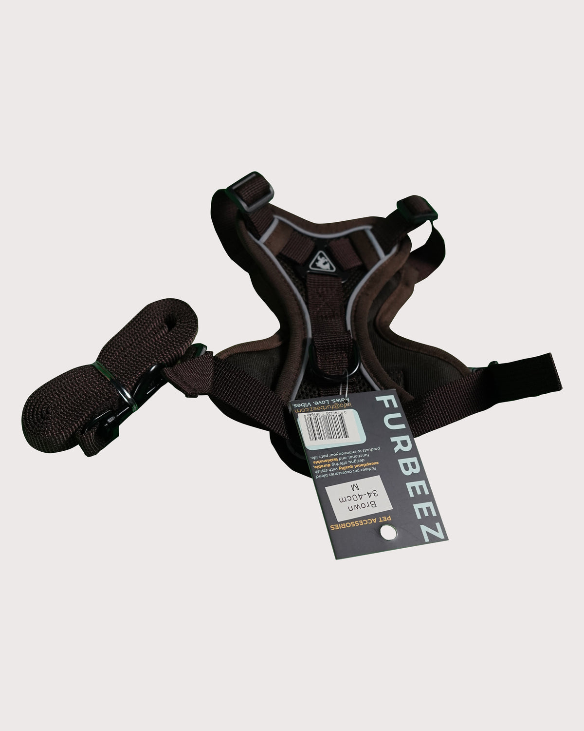 Furbeez Pet Accessories : Dog Harness Brown/Medium