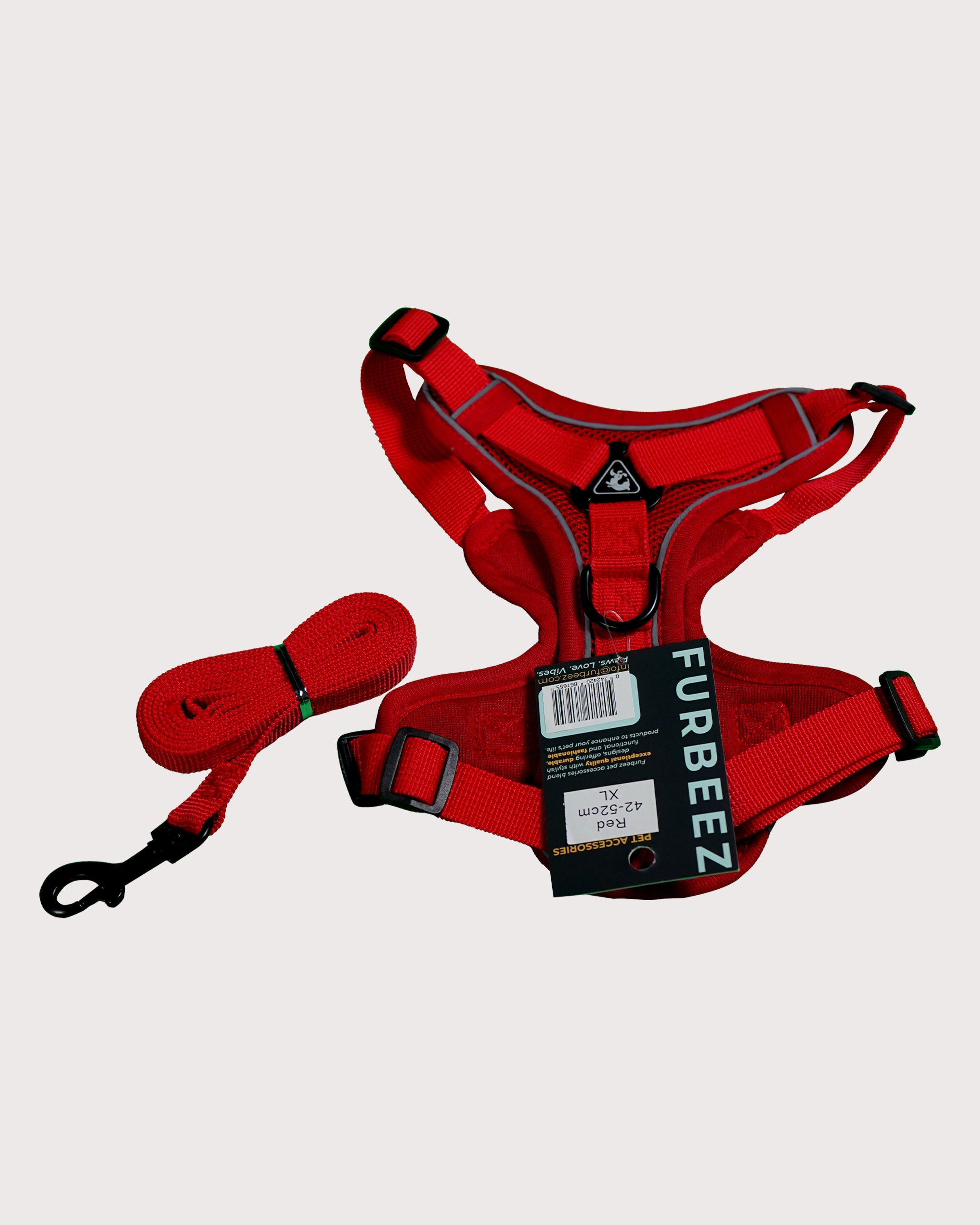 Furbeez Pet Accessories : Dog Harness Red/XL
