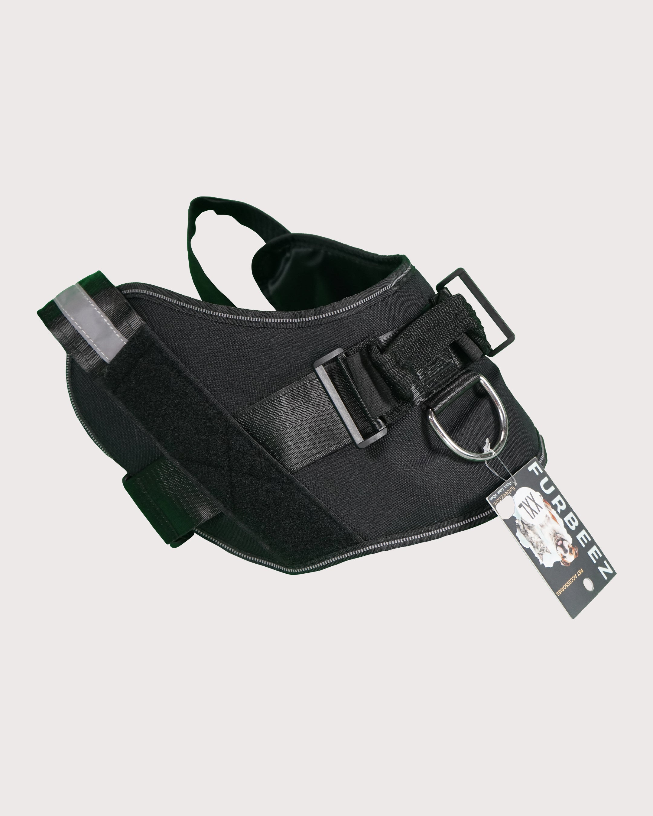 Furbeez Pet Accessories : Dog Harness Black/XXL