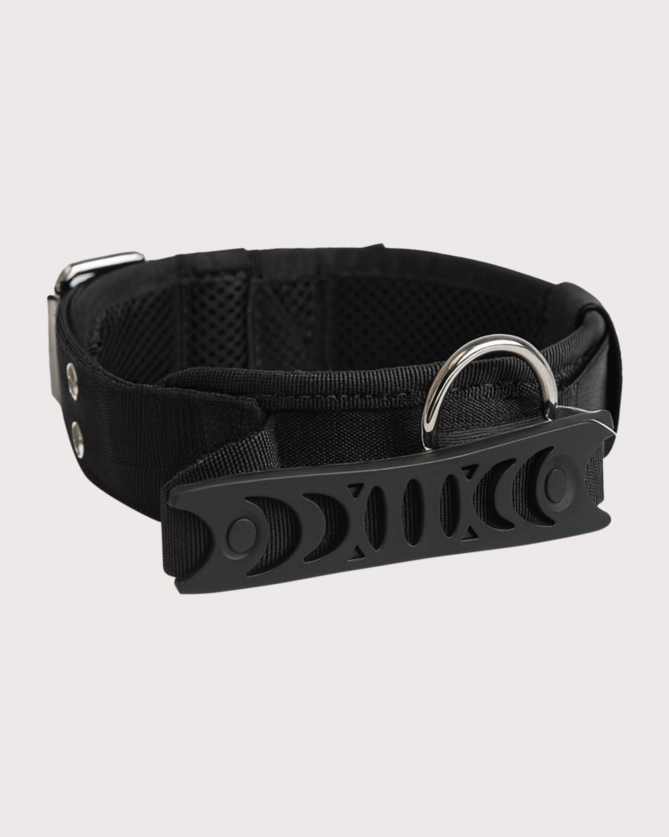 Furbeez Pet Accessories : Black Tactical Dog Collar Large