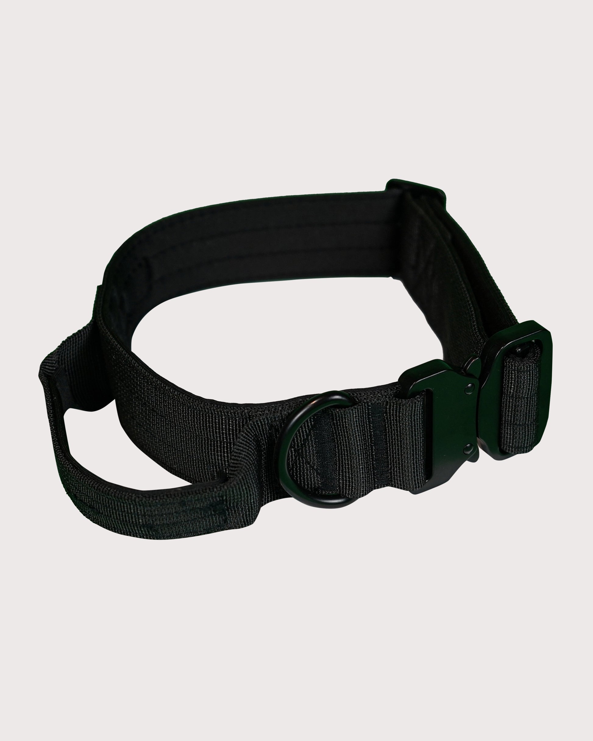Furbeez Pet Accessories : Black Tactical Dog Collar Large