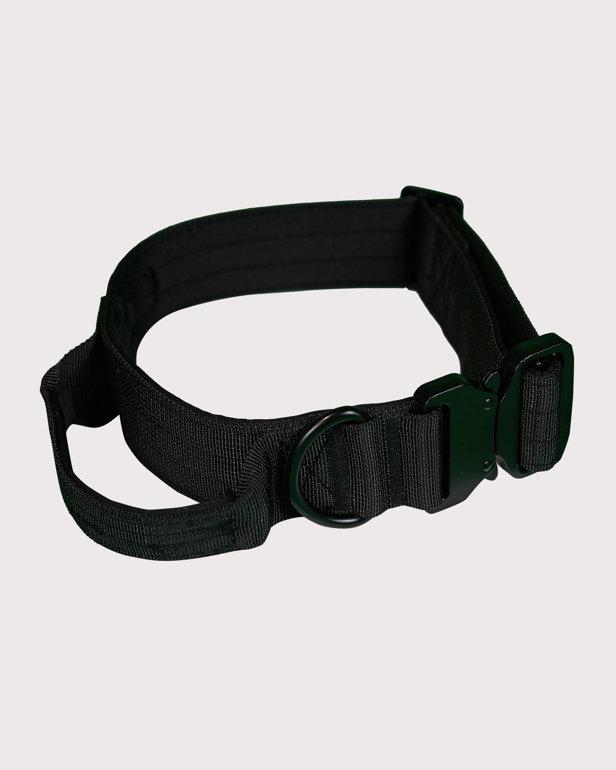 Furbeez Pet Accessories : Black Tactical Dog Collar Large