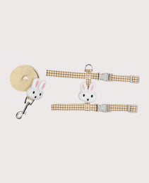 Furbeez Pet Accessories : Coffee Bunny Harness & Leash Set L