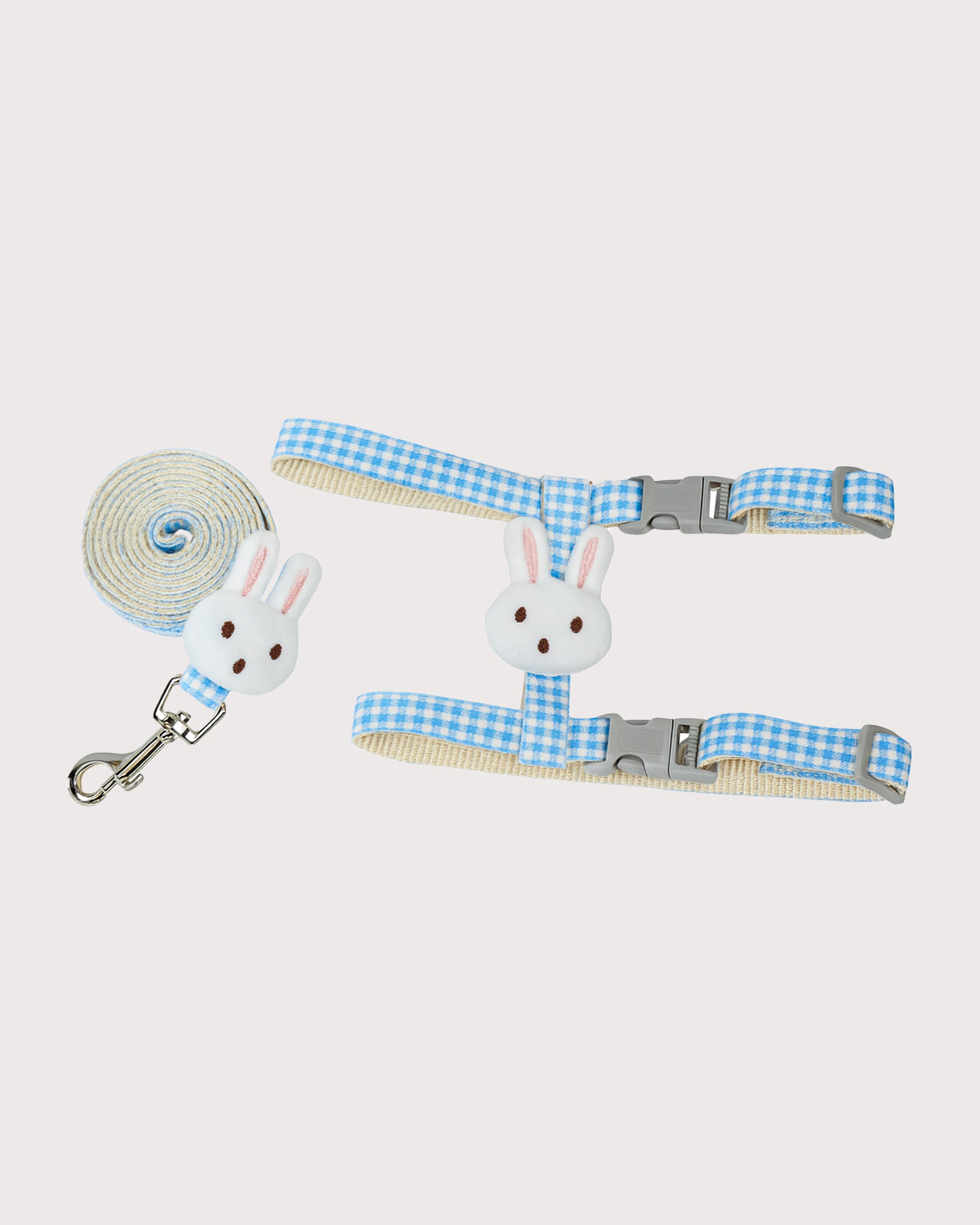 Furbeez Pet Accessories : Blue Bunny Harness & Leash Set L