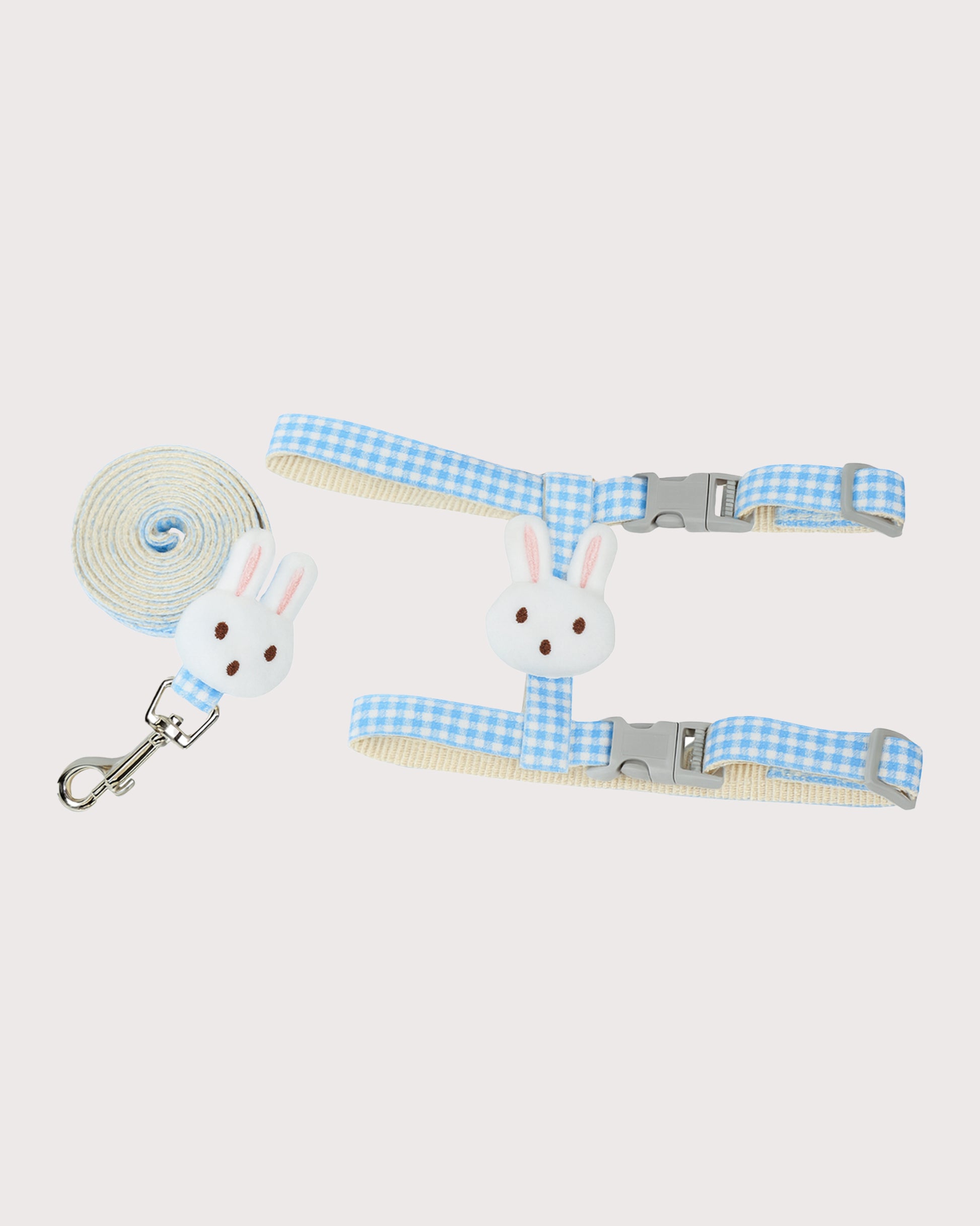 Furbeez Pet Accessories : Blue Bunny Harness & Leash Set M