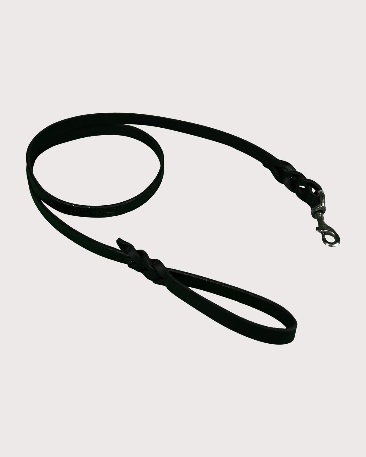 Furbeez Pet Accessories : Braided Leather Dog Leash Black/Medium 0.4*1.8*160 cm