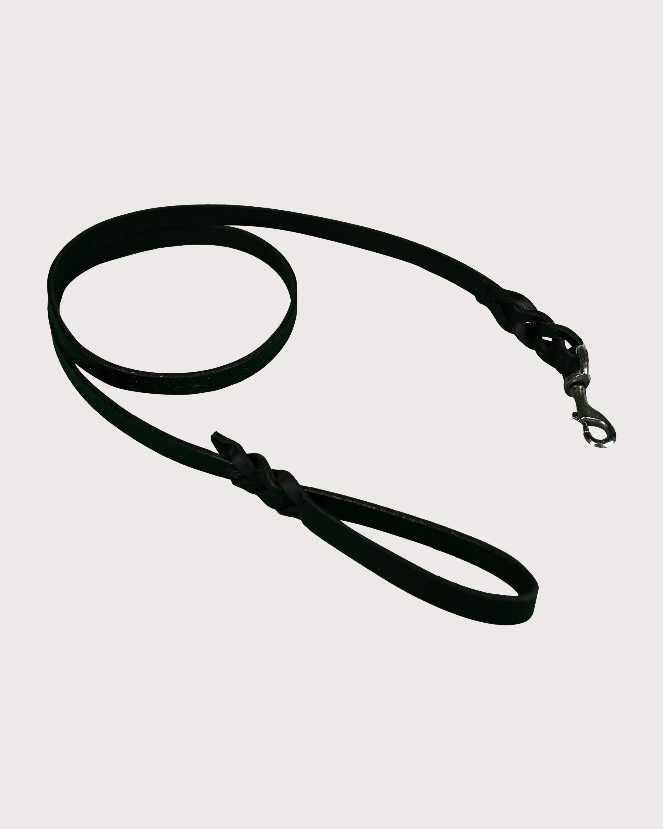 Furbeez Pet Accessories : Braided Leather Dog Leash Black/Medium 0.4*1.8*160 cm