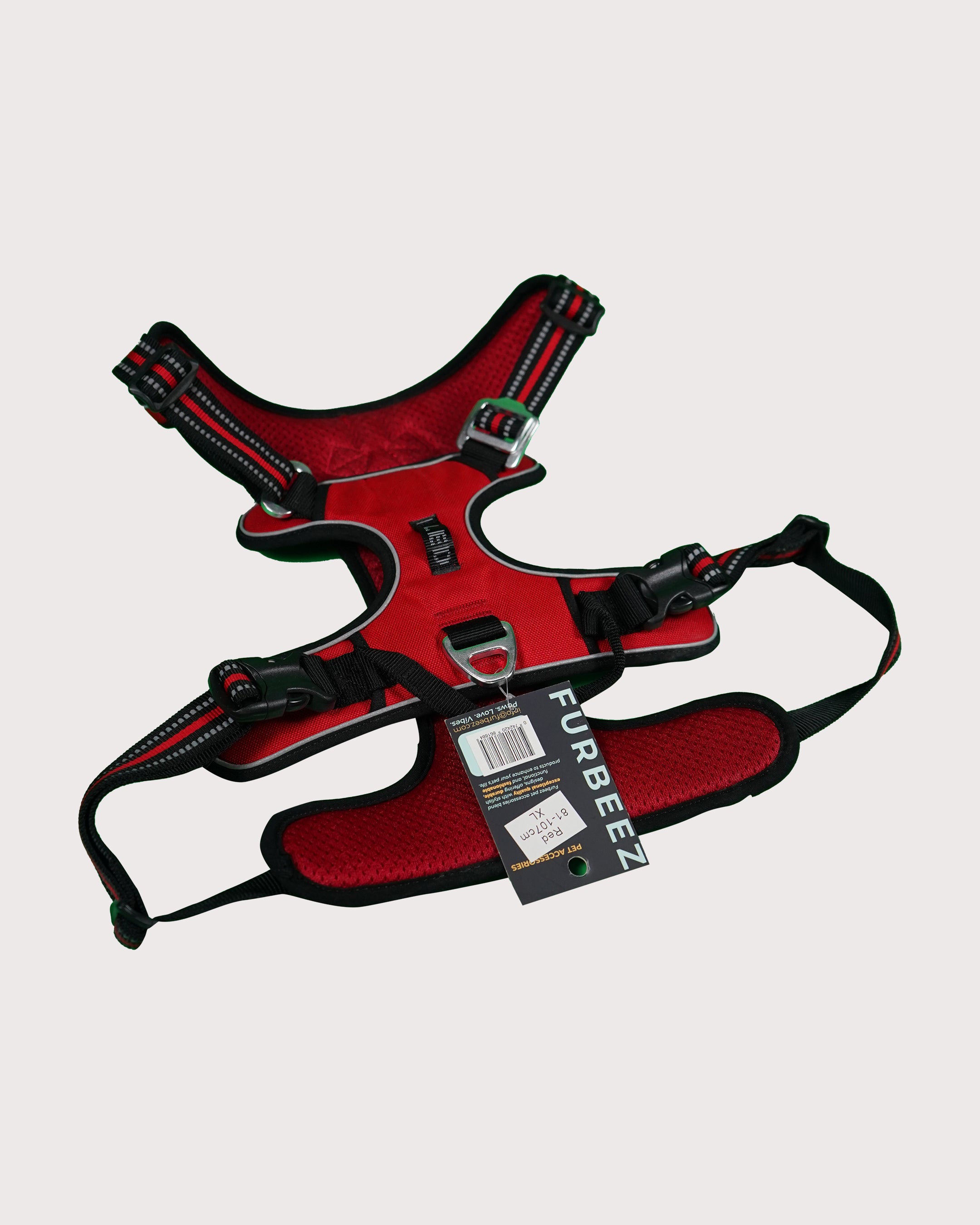 Furbeez Pet Accessories : Dog Harness Black/XL