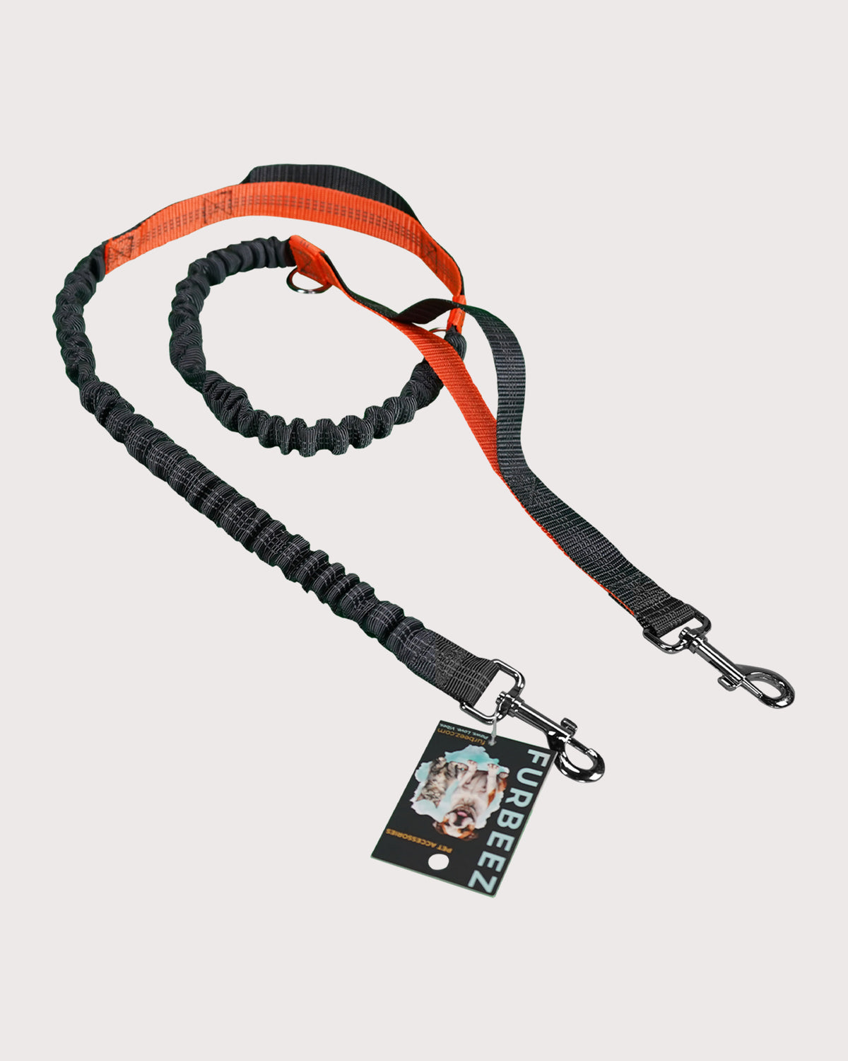 Furbeez Pet Accessories : Bungee Dog Leash For Jogging Orange/XL