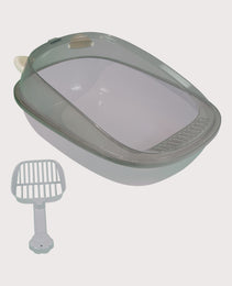 Furbeez Pet Accessories : Cat Litter Box Gray L