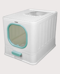 Furbeez Pet Accessories : Cat Litter Box Lid, Drawer Type Green