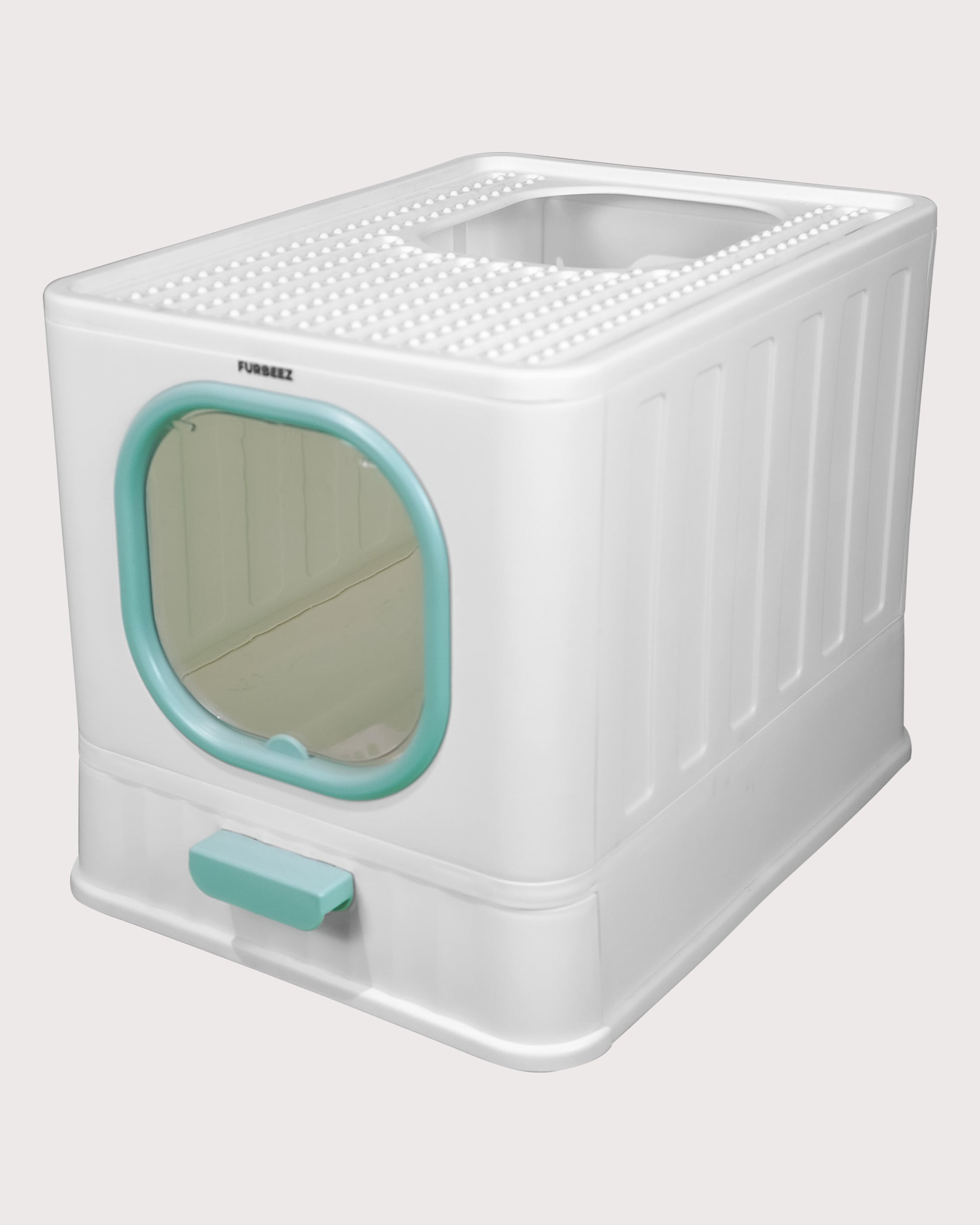 Furbeez Pet Accessories : Cat Litter Box Lid, Drawer Type Green