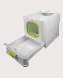 Furbeez Pet Accessories : Cat Litter Box Lid, Drawer Type Yellow