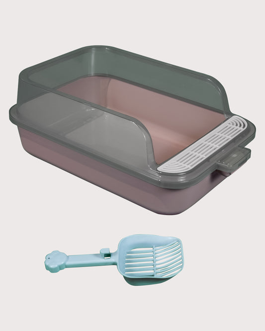 Furbeez Pet Accessories : Cat Litter Box Brown M