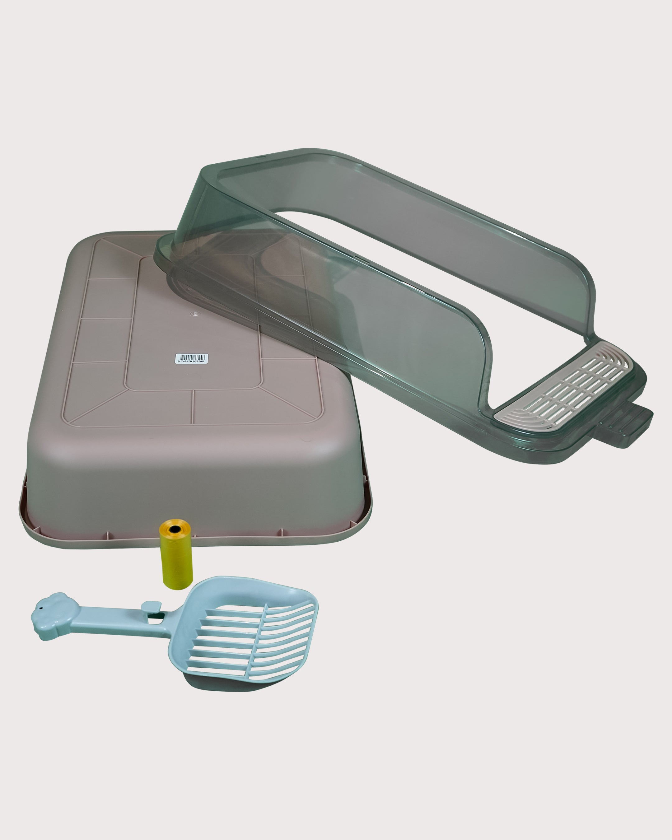 Furbeez Pet Accessories : Cat Litter Box Brown M