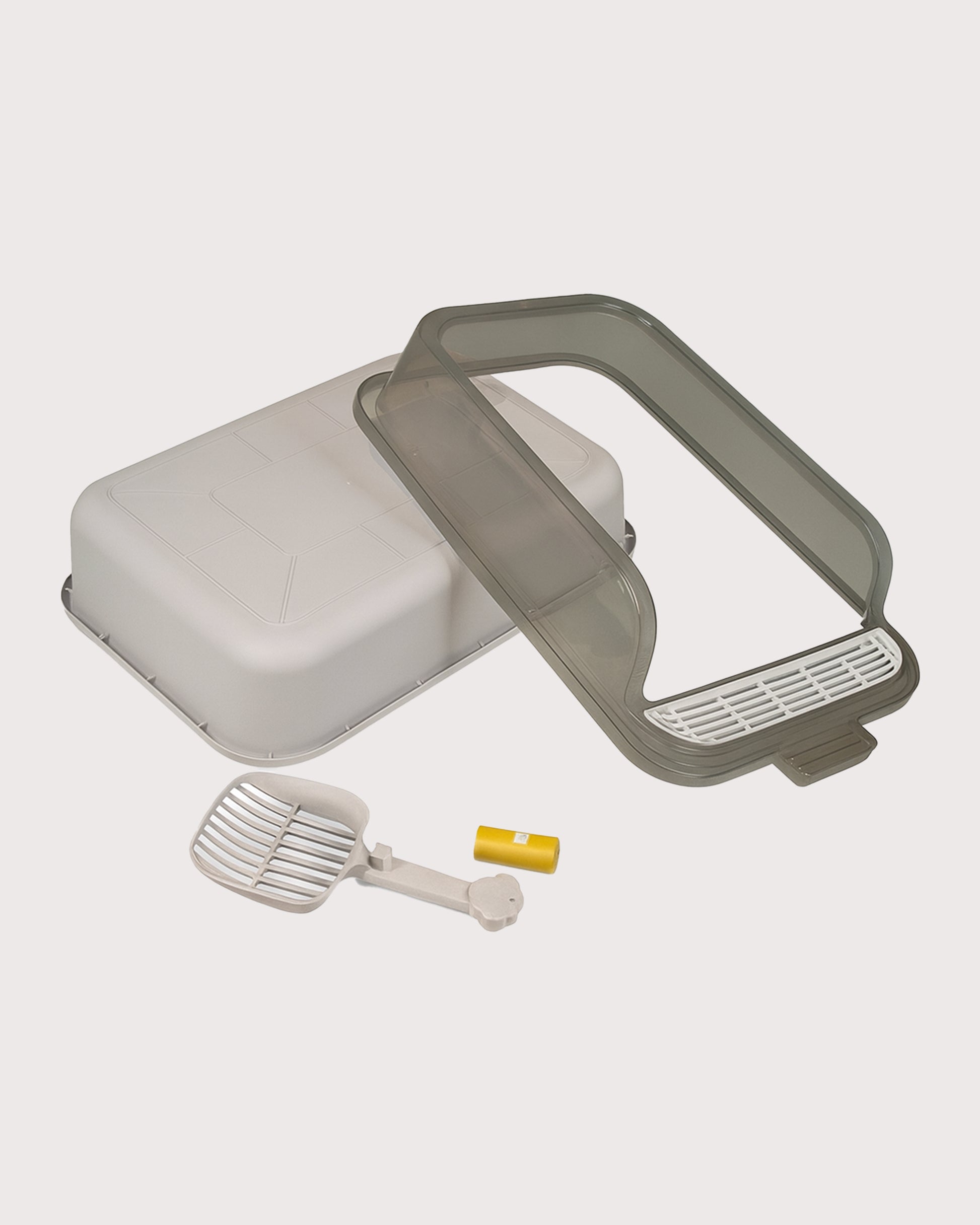 Furbeez Pet Accessories : Cat Litter Box Gray M