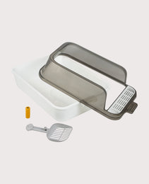Furbeez Pet Accessories : Cat Litter Box White M