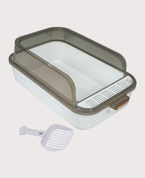 Furbeez Pet Accessories : Cat Litter Box White M