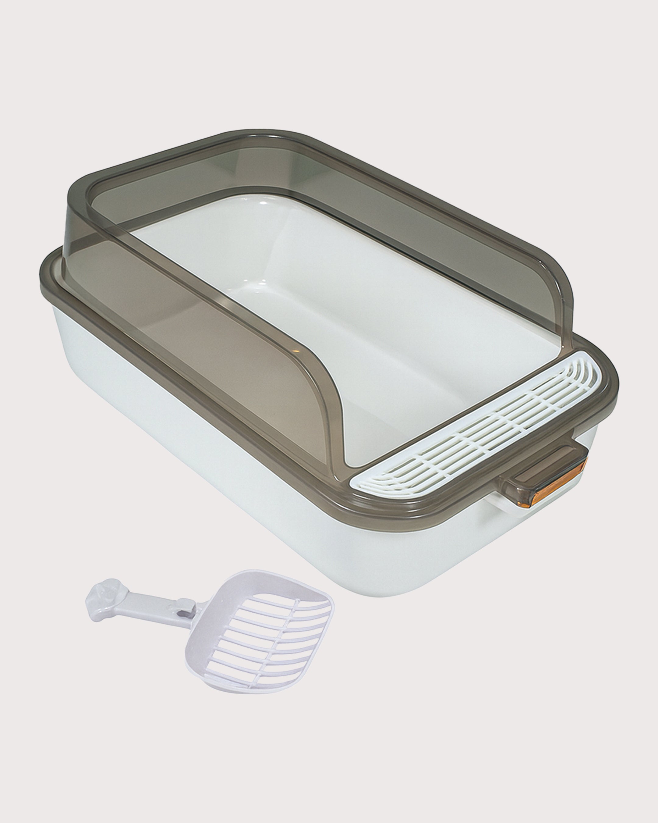 Furbeez Pet Accessories : Cat Litter Box White M