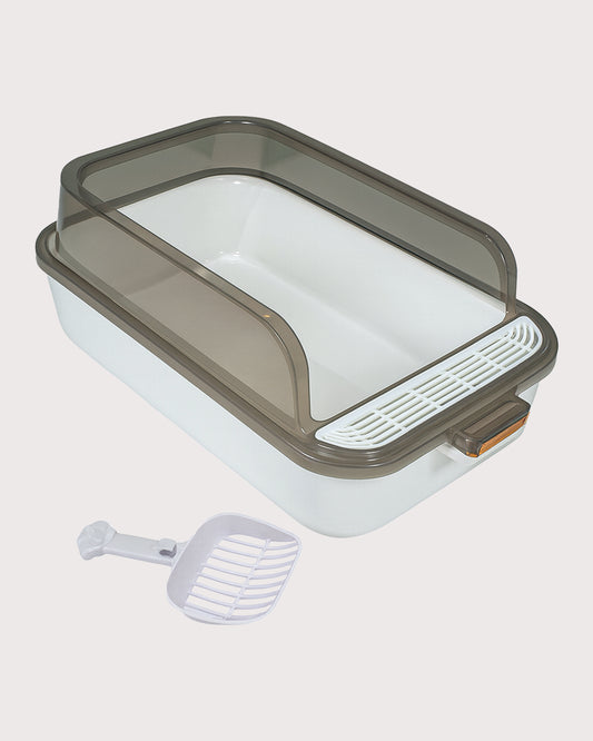 Furbeez Pet Accessories : Cat Litter Box White M
