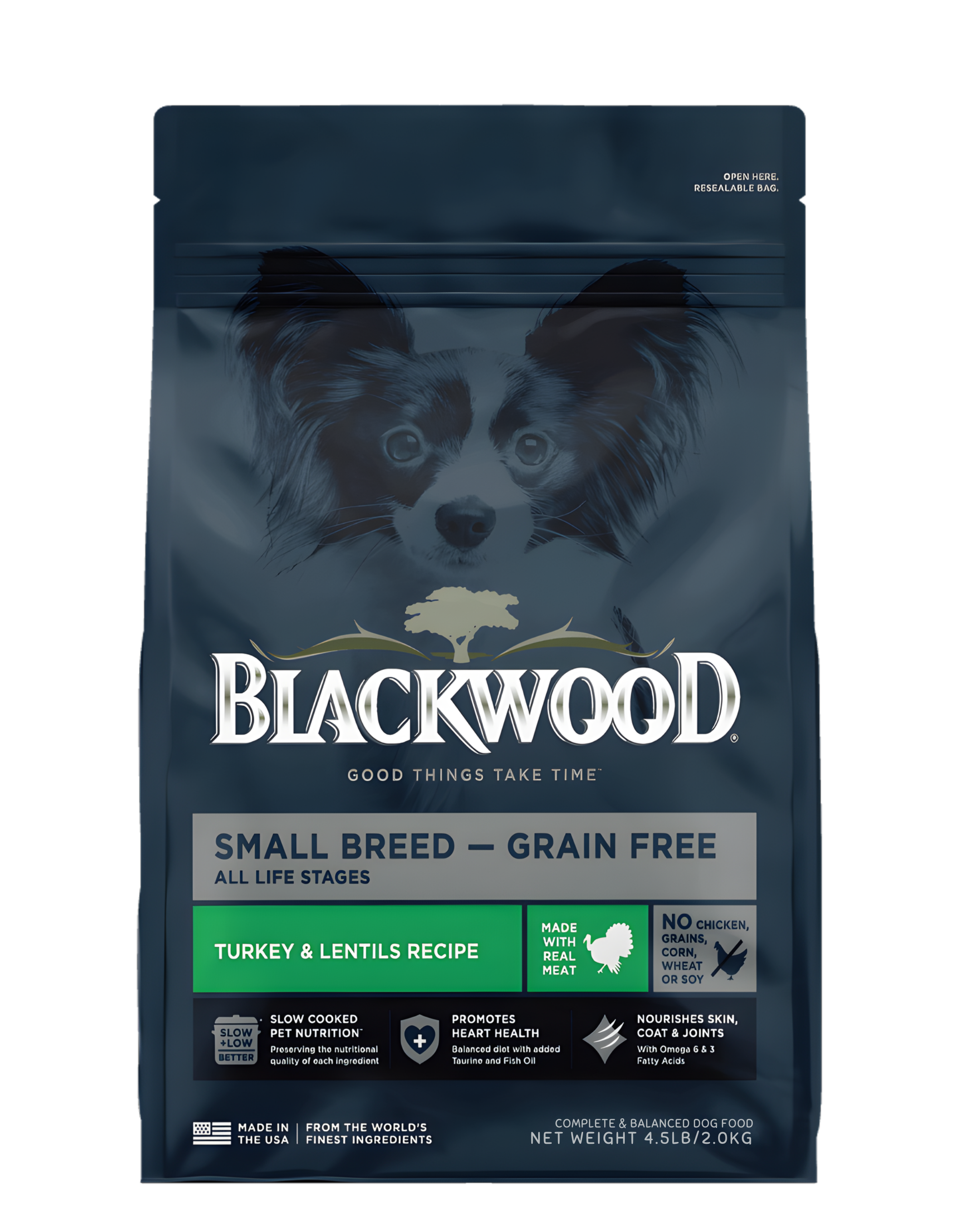 Blackwood Small Breed Grain free Turkey & Lentils Recipe All life stages dog food/ 2 kg