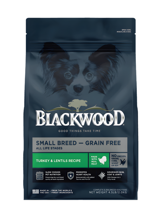 Blackwood Small Breed Grain free Turkey & Lentils Recipe All life stages dog food/ 2 kg