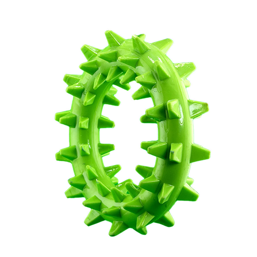 Furbeez Dog Toy : Green Teeth cleaning ring Furbeez