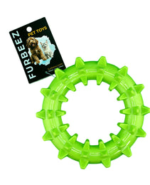 Furbeez Dog Toy : Green Teeth cleaning ring Furbeez