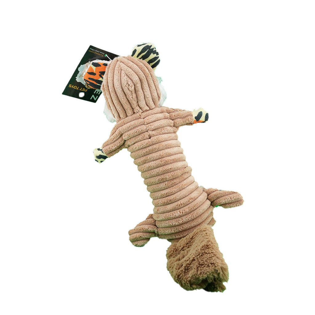 Furbeez Dog Toy: Beige Squeaky Peaver Toy Furbeez