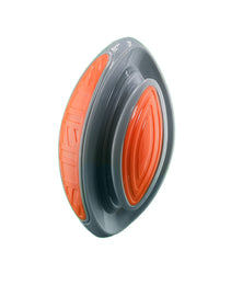 Furbeez Dog Toy : Gray/Orange American football Furbeez