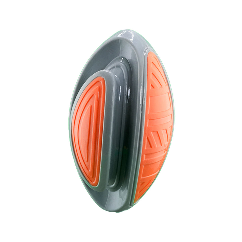 Furbeez Dog Toy : Gray/Orange American football Furbeez