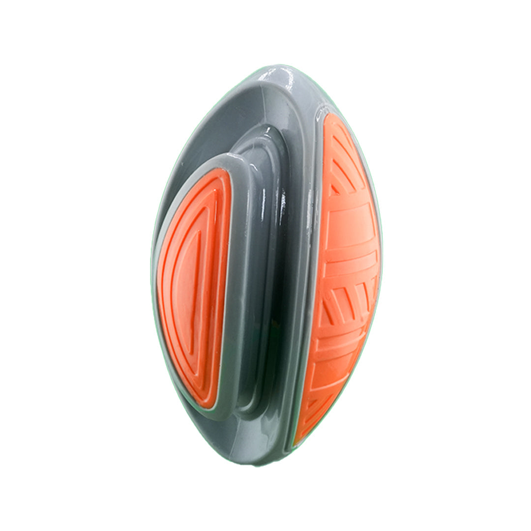Furbeez Dog Toy : Gray/Orange American football Furbeez