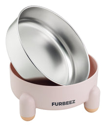 Furbeez Pet Accessories : SS Pet Water/Food Bowl Pink Furbeez