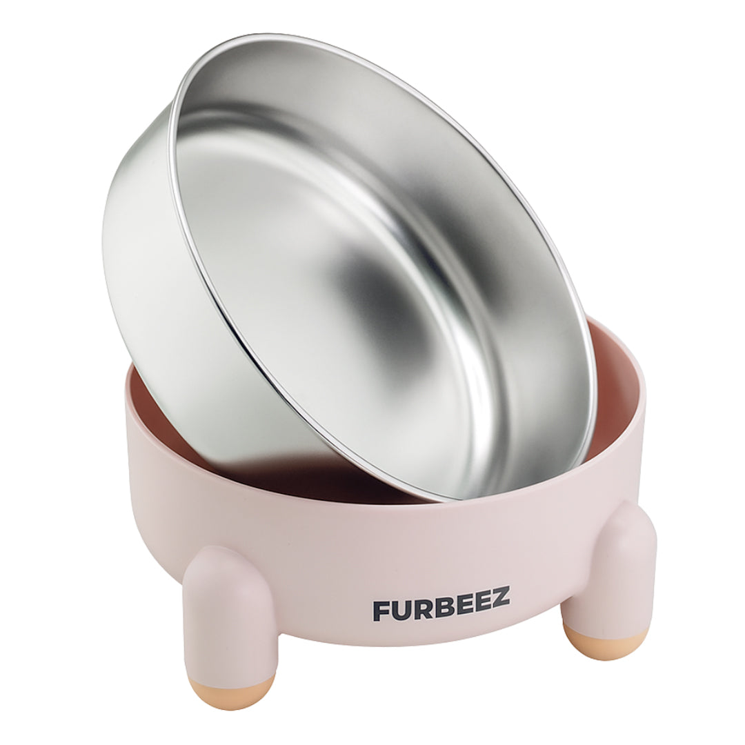 Furbeez Pet Accessories : SS Pet Water/Food Bowl Pink Furbeez