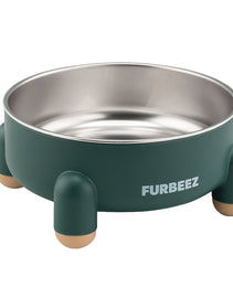 Furbeez Pet Accessories : SS Pet Water/Food Bowl Green Furbeez