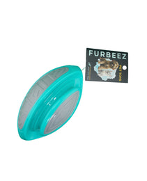 Furbeez Dog Toy : Green/Gray American football Furbeez