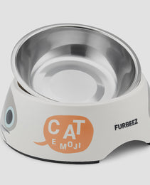 Furbeez Pet Accessories : Pet Water/Food Bowl Gray/Large Furbeez