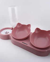 Furbeez Pet Accessories : PetDuo Set Water/Food Bowl Pink Furbeez