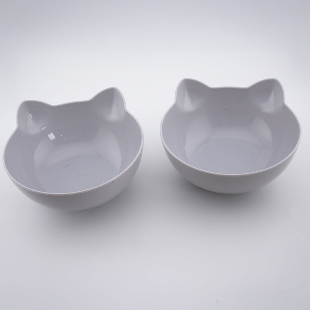 Furbeez Pet Accessories : PetDuo Set Water/Food Bowl Gray Furbeez