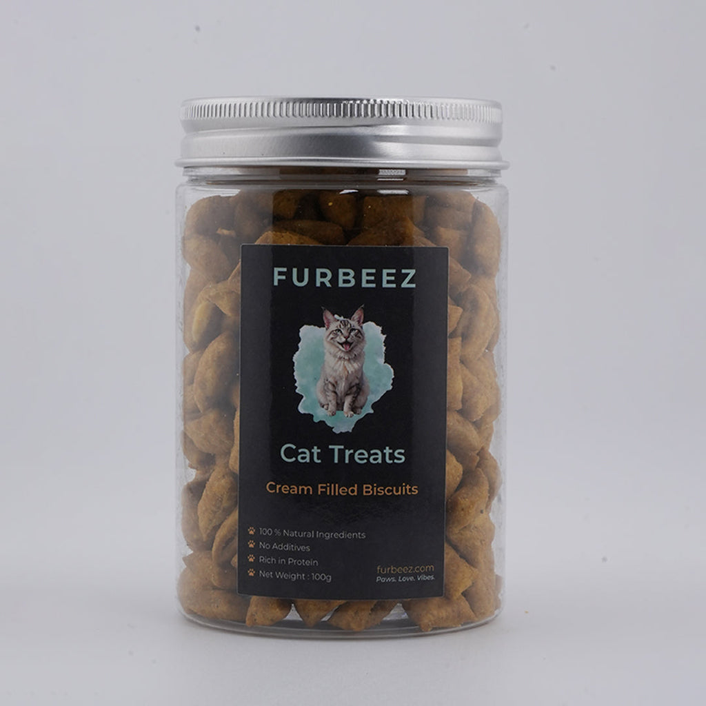 Furbeez Cat Treats : Cream Filled Biscuits Furbeez