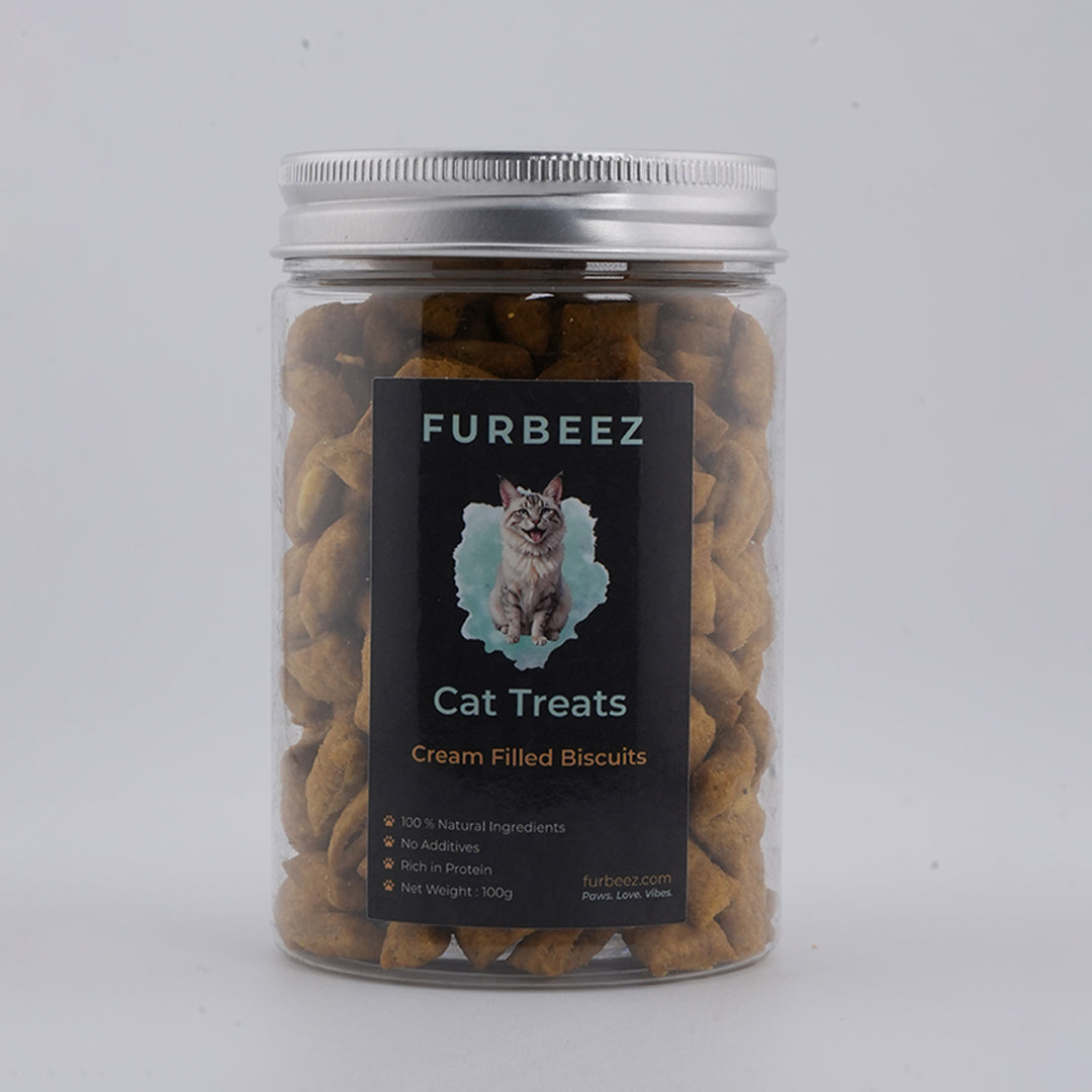 Furbeez Cat Treats : Cream Filled Biscuits Furbeez
