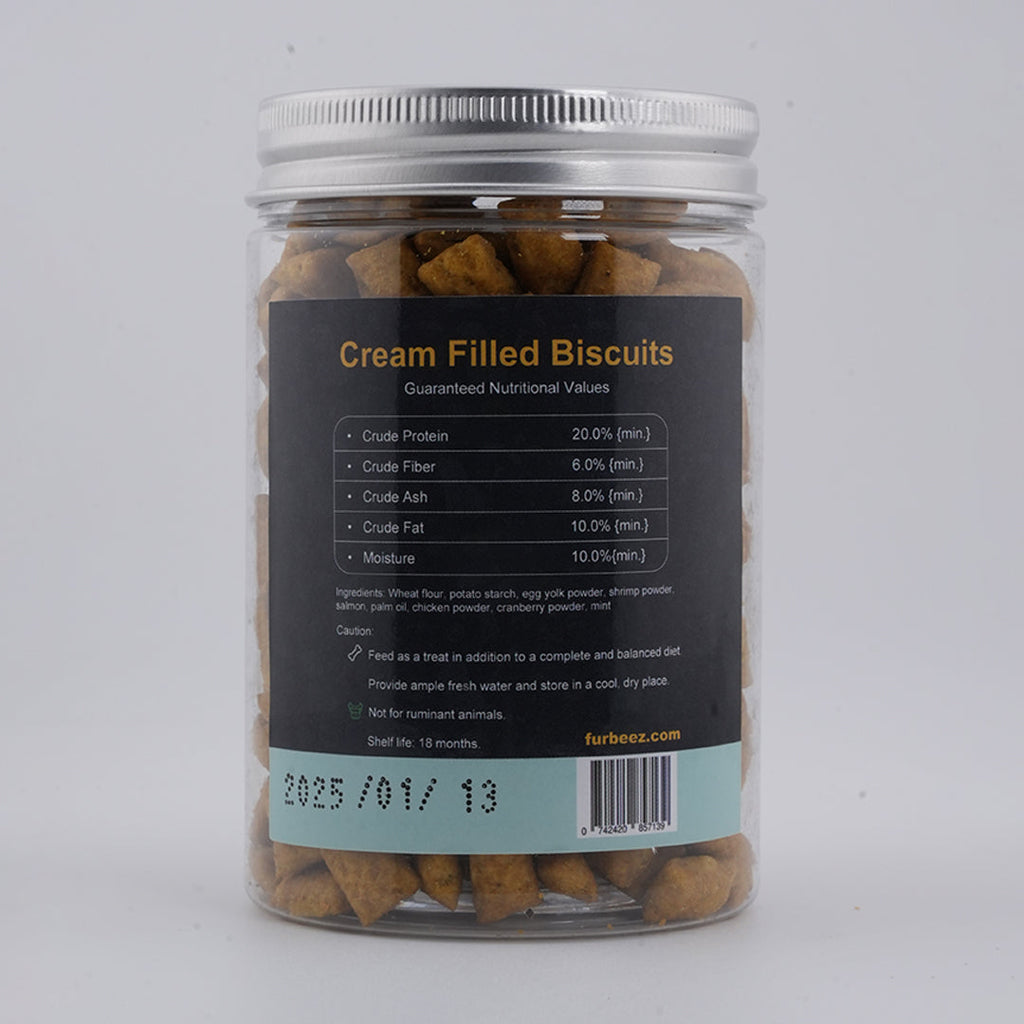 Furbeez Cat Treats : Cream Filled Biscuits Furbeez